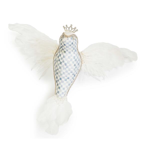 MACKENZIE-CHILDS Crystal Palace Large Hummingbird Ornament Holiday White New - Picture 1 of 2